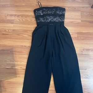 Liancarlo Couture  Elegant Black Jumpsuit Dress with Bodice Size 8